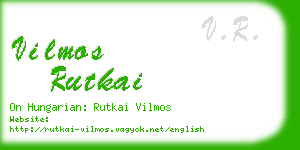 vilmos rutkai business card